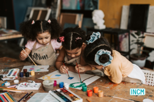 Girls painting art